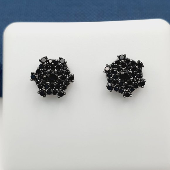 - "925 Sterling Silver Plated CZ Earrings, INUS1BR181 - Picture 1 of 9